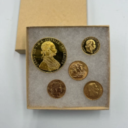 five gold coins sold