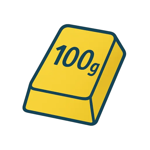 100 gram gold bar for sale