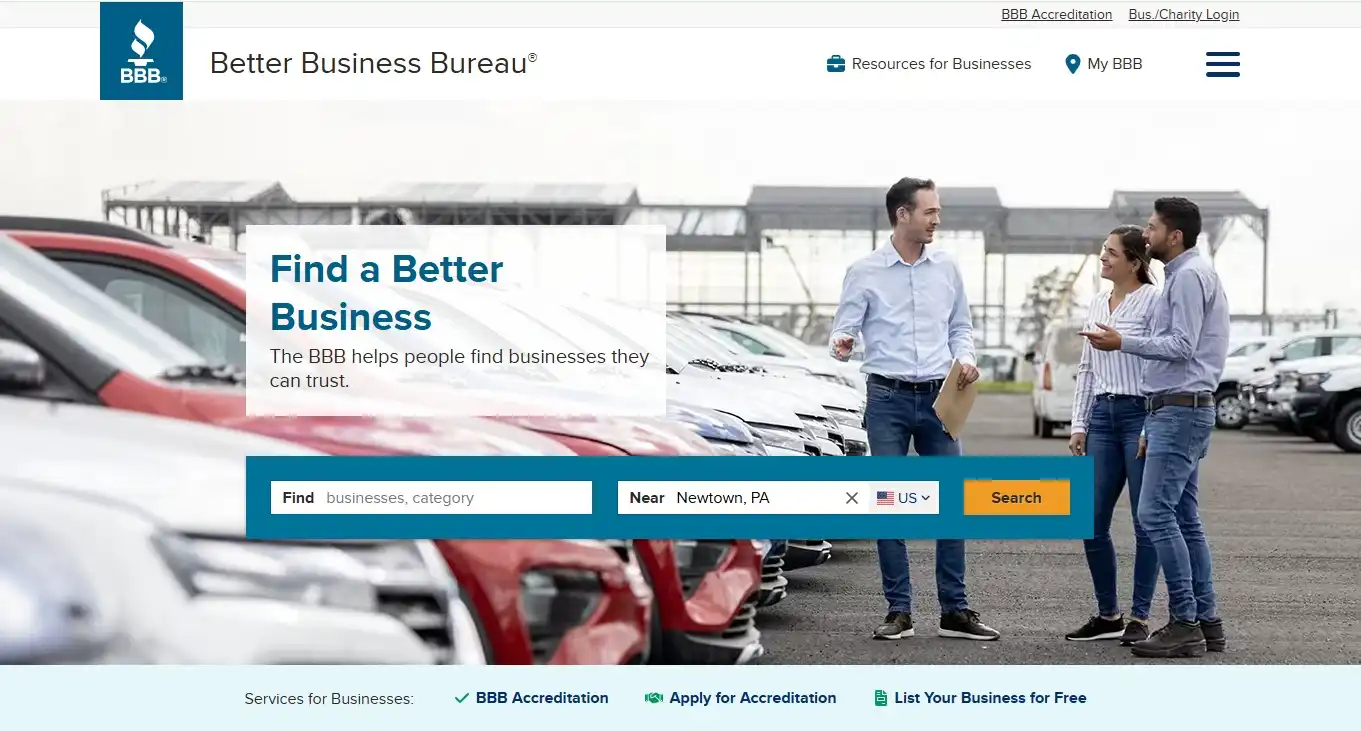 BBB landing page