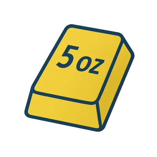 five ounce gold bar for sale