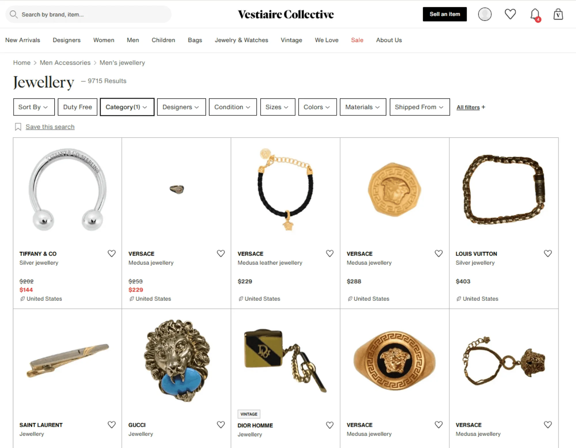 The Vestiaire Collective is a marketplace for designer items