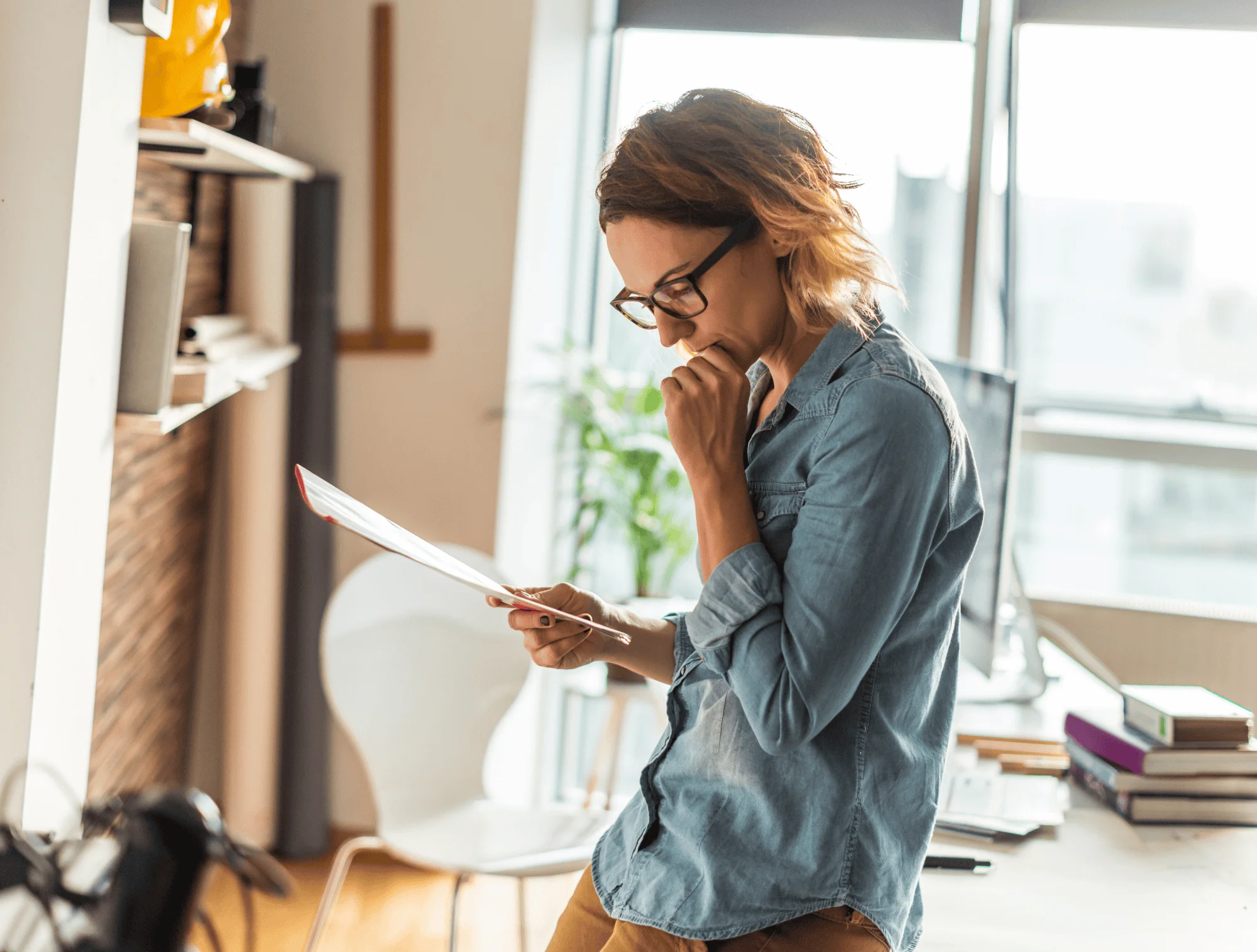 a woman compares buyer offers