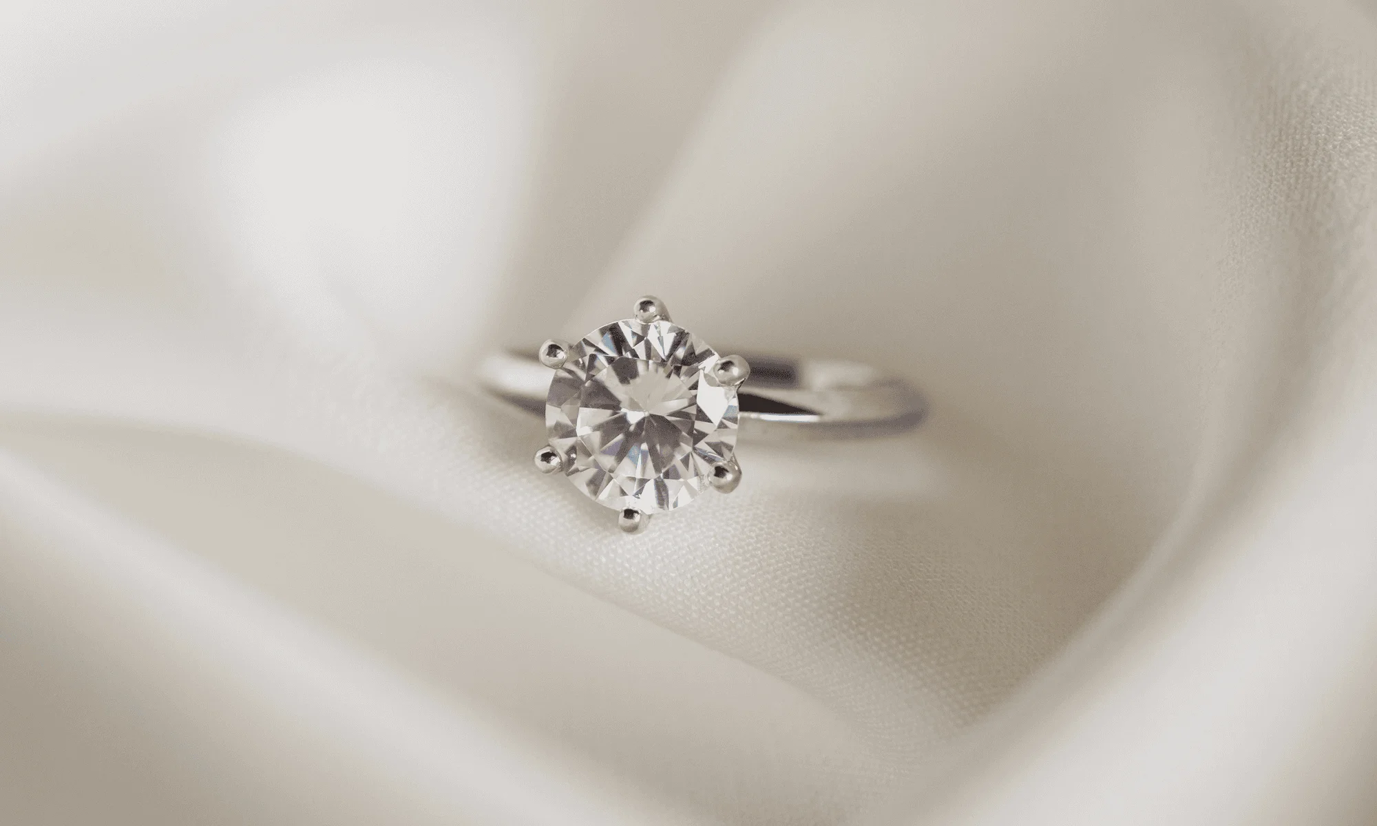 a white gold diamond solitaire