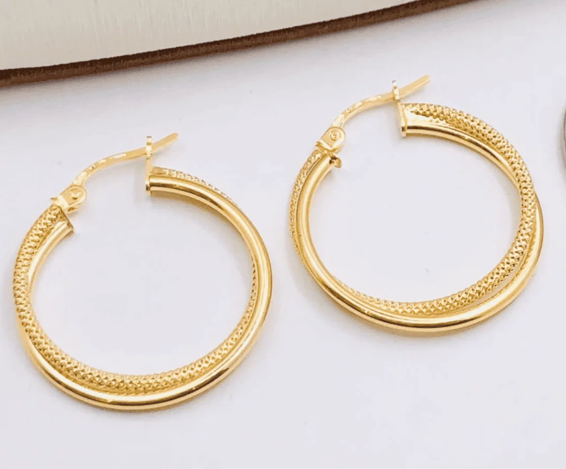 14K gold hoop earrings