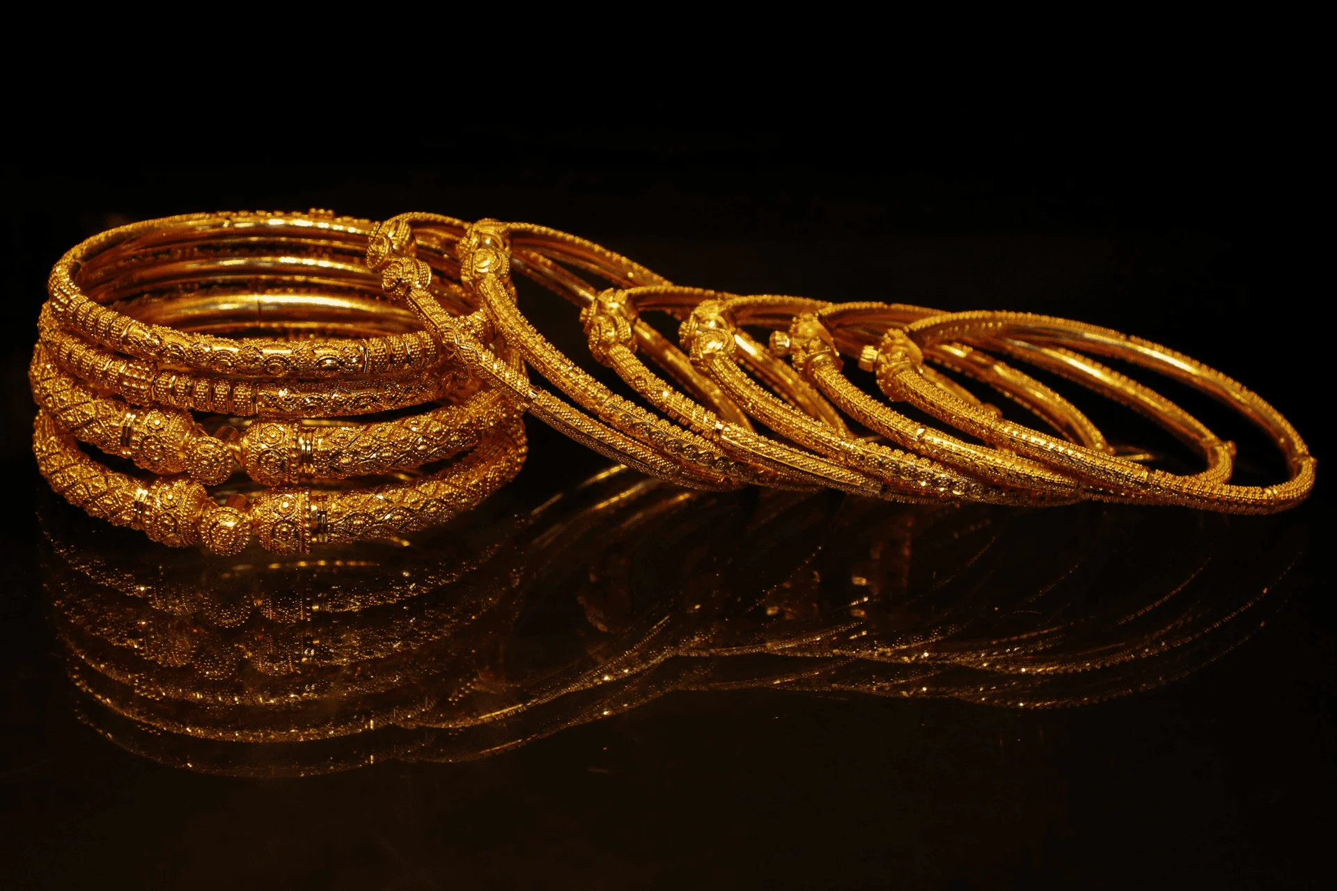 gold bangle set