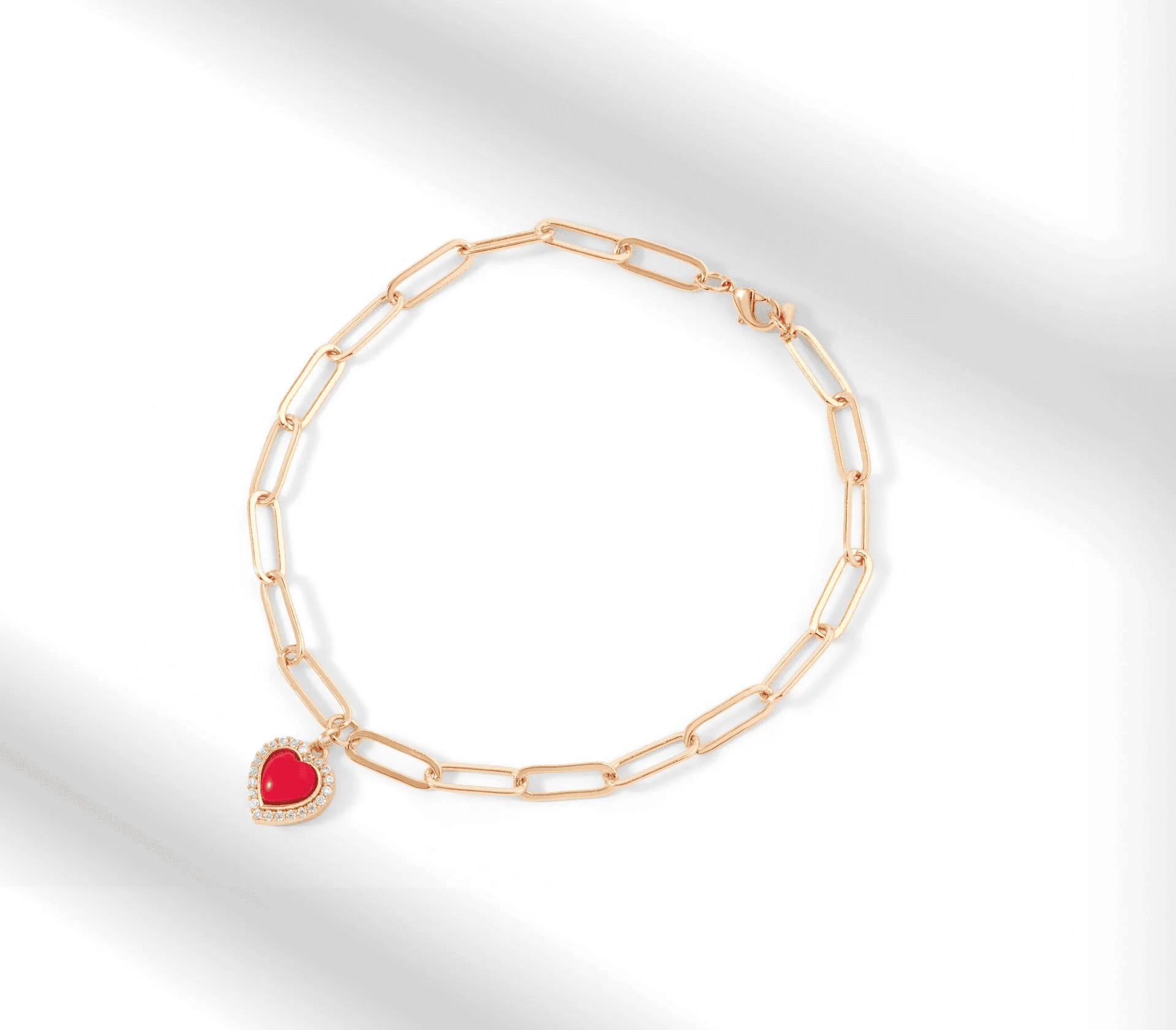gold heart bracelet