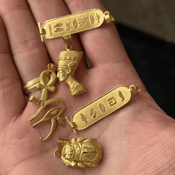 egyptian gold charms
