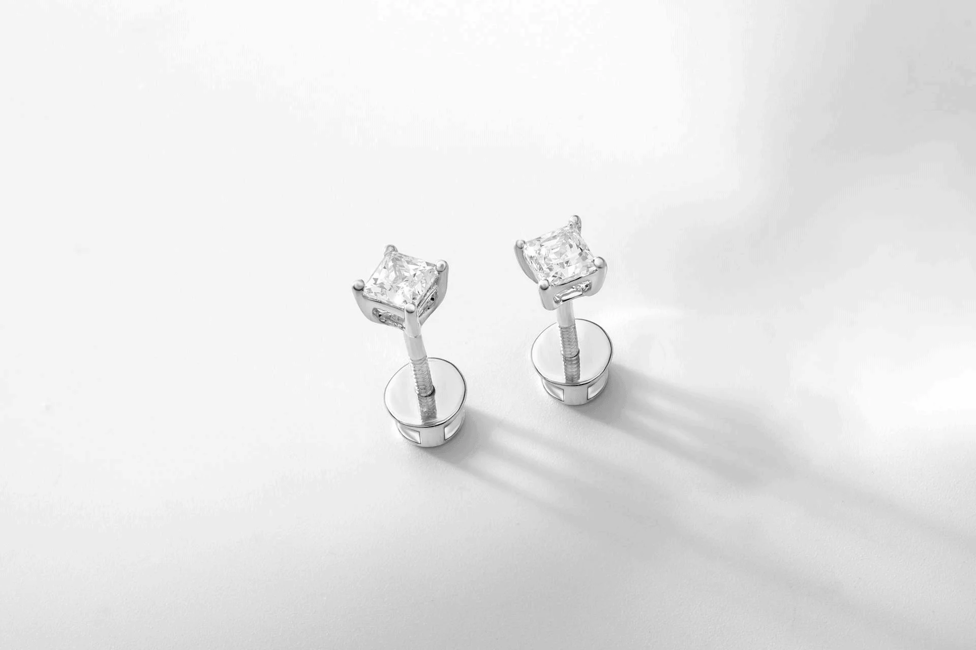 white gold diamond earrings