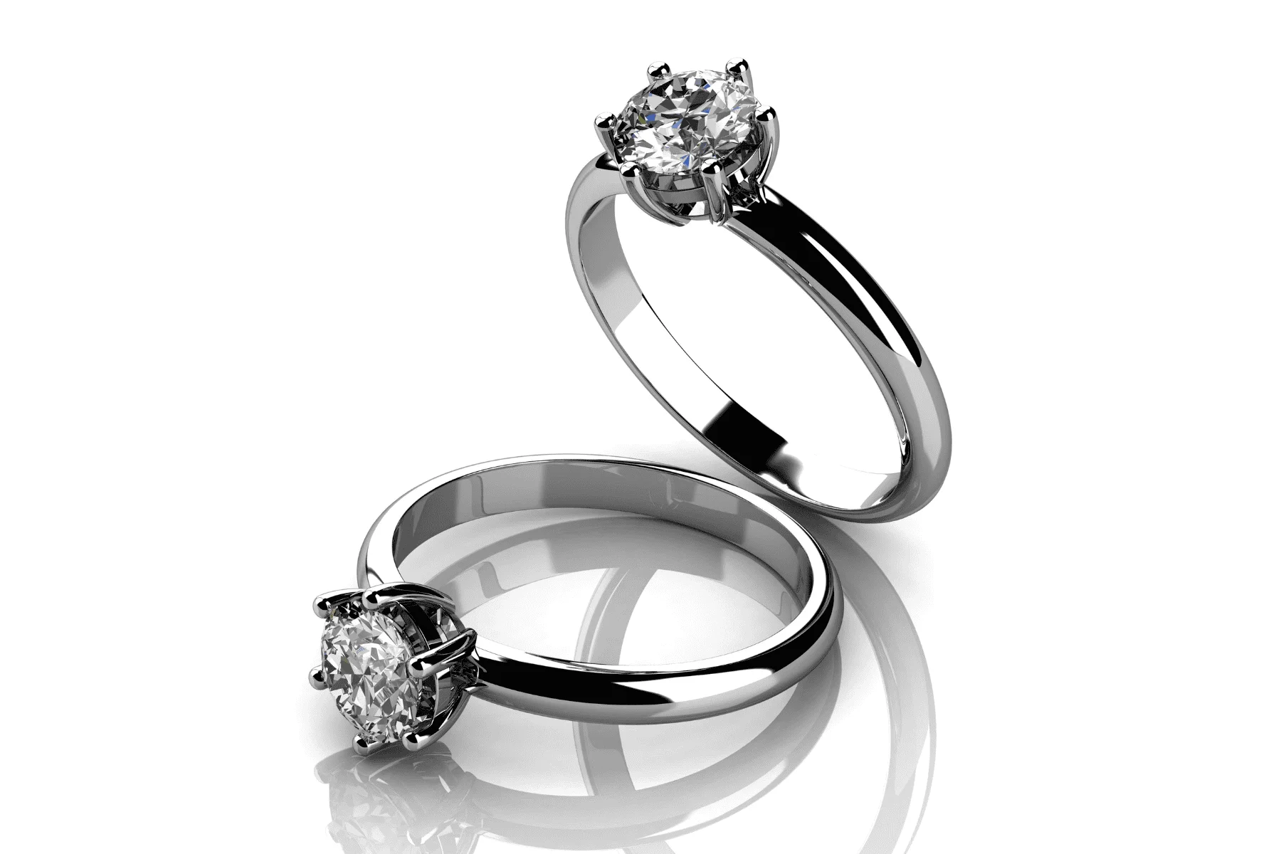 white gold solitaire rings