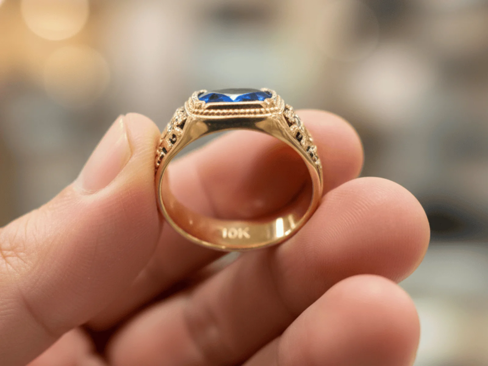 10K gold class ring