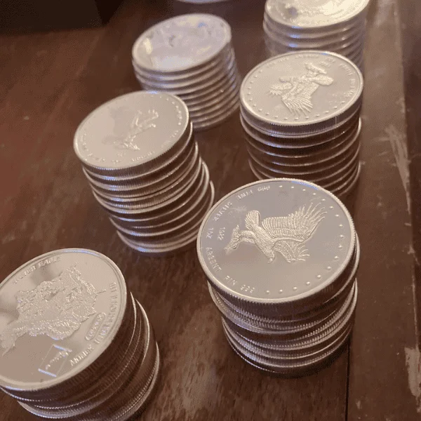 60 silver bullion coins