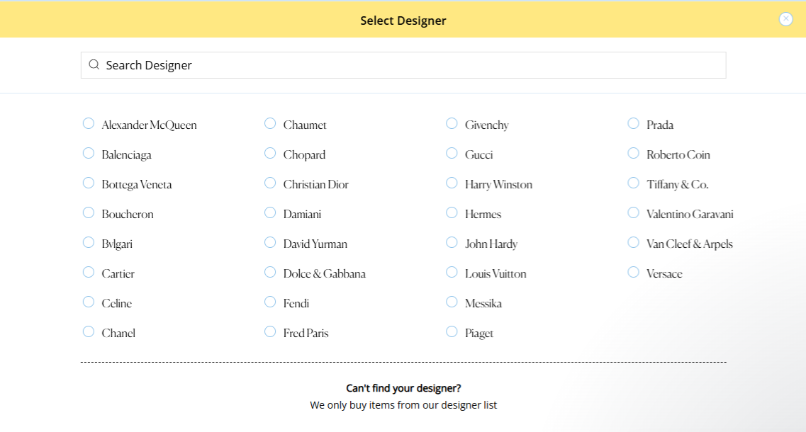 rebag accepted designers