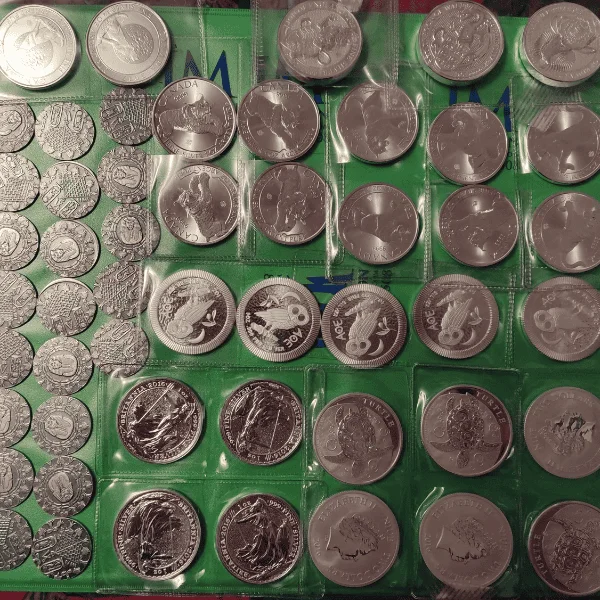 various silver bullion coins