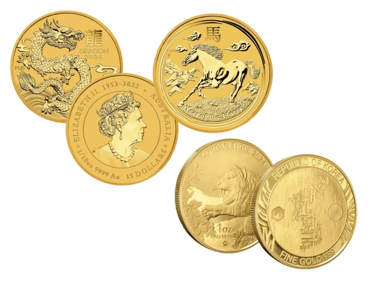 modern 24K gold bullion coins
