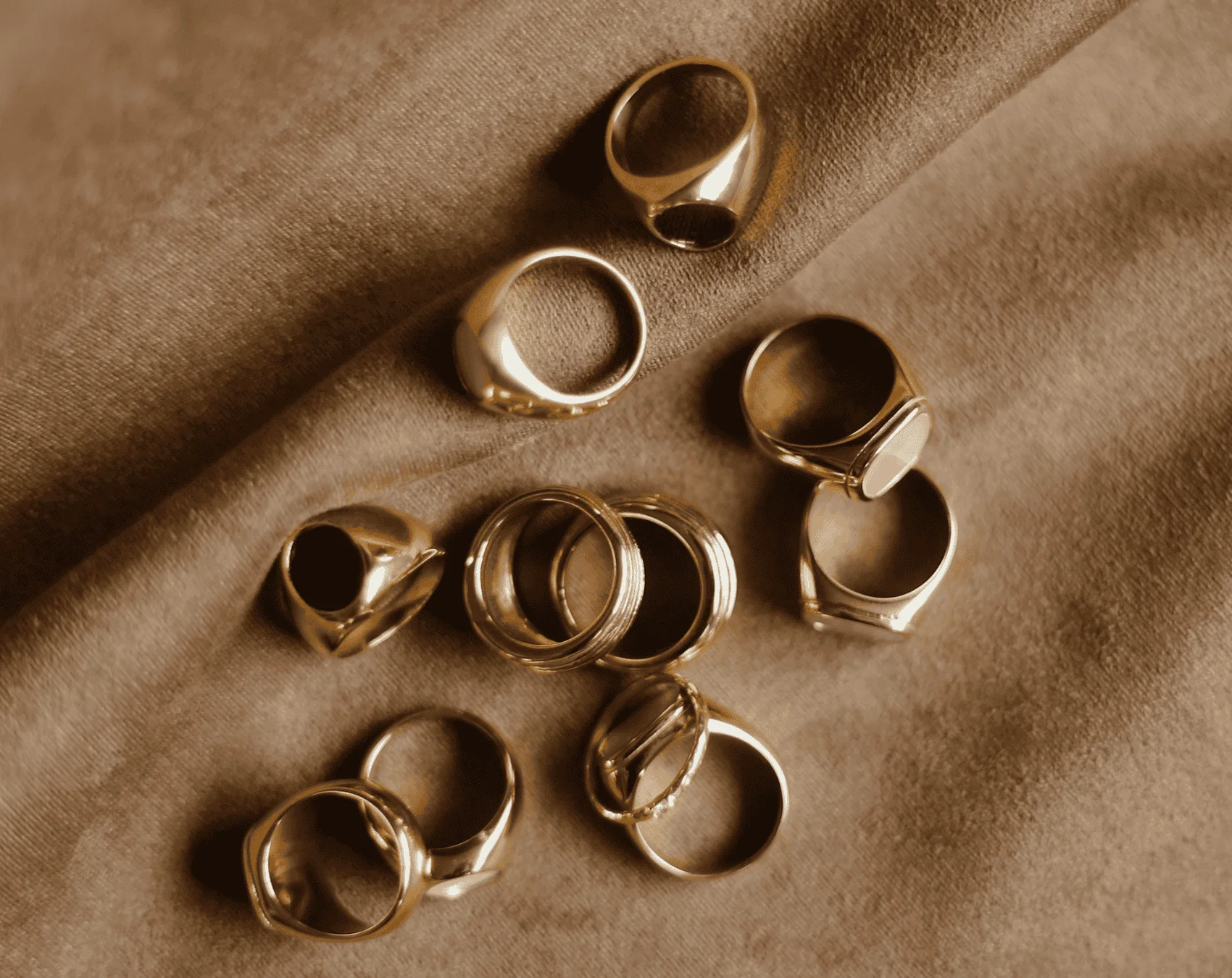 24K gold rings
