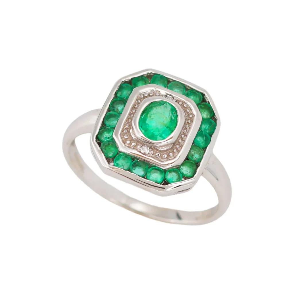 14K octagon ring