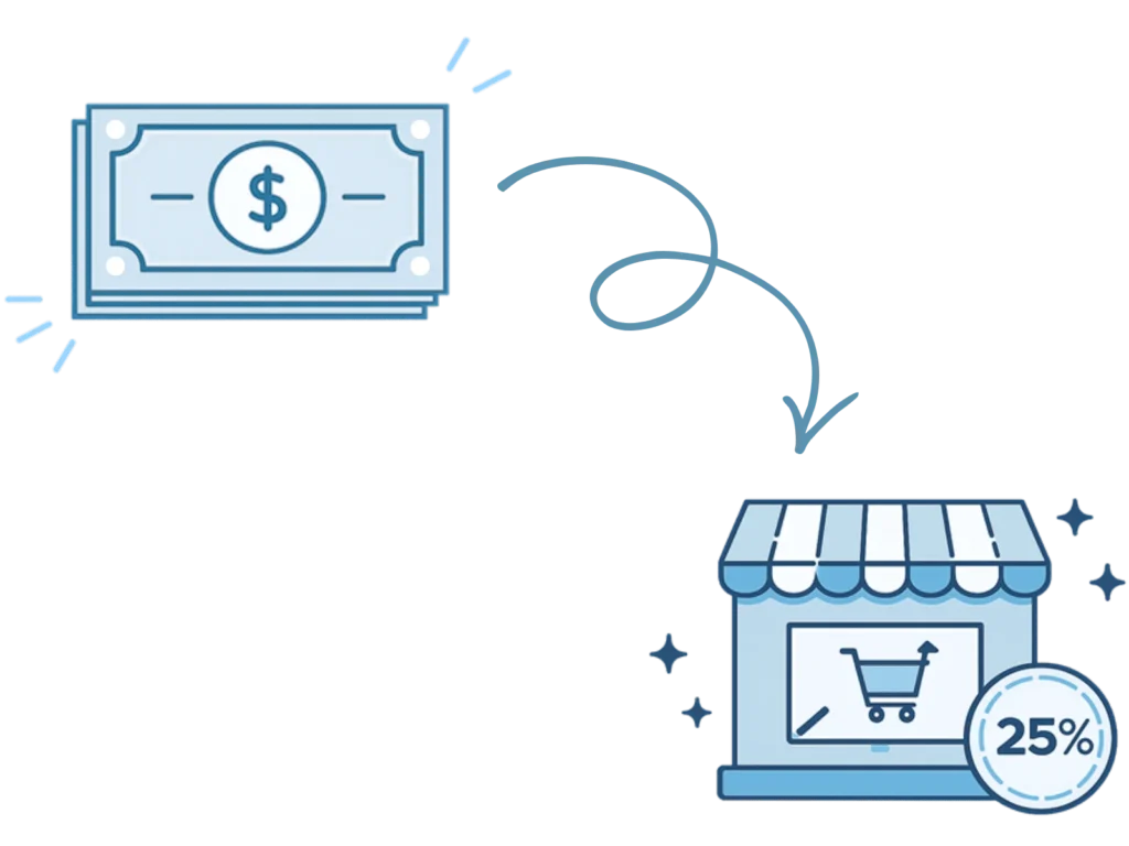 double pay process icon