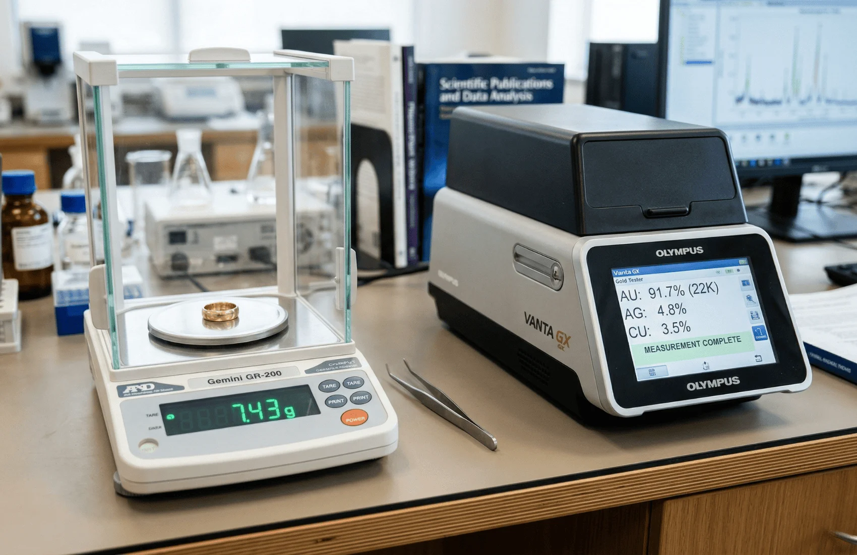 precision scales and xrf machine