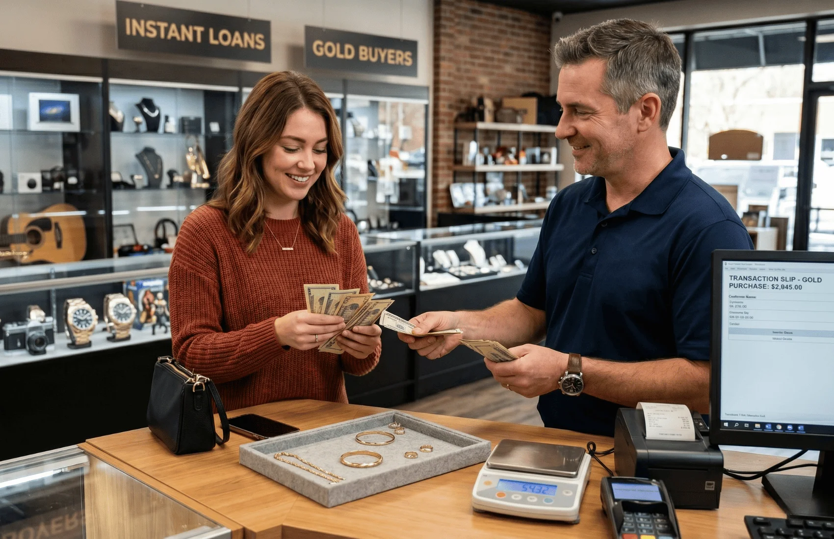 selling gold at a pawn shop