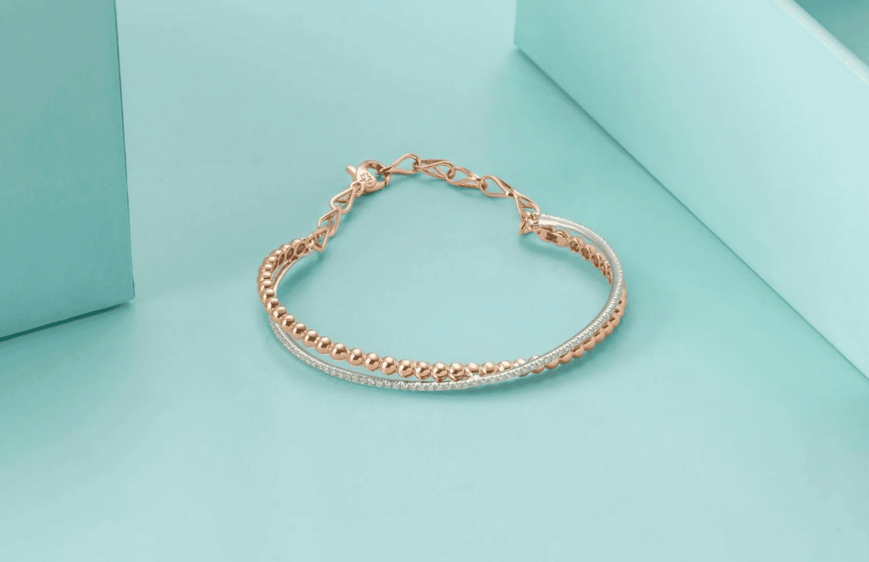 single rose gold bracelet