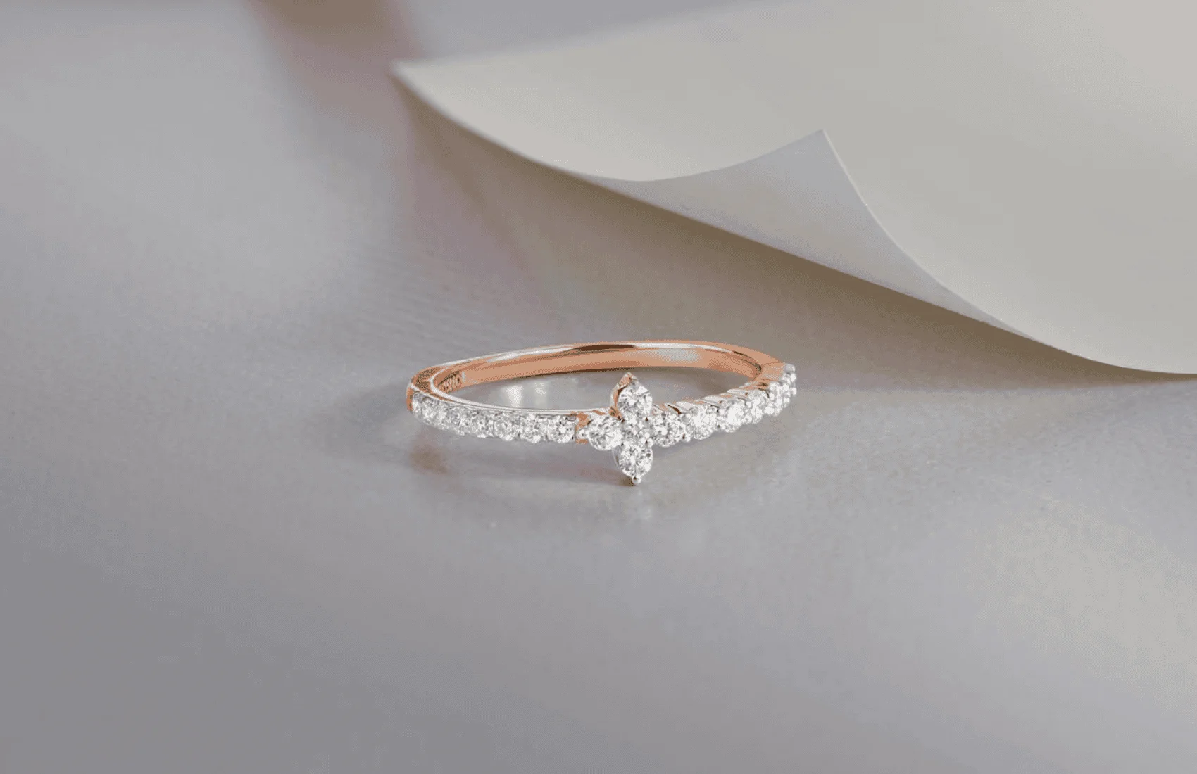 small rose gold ring