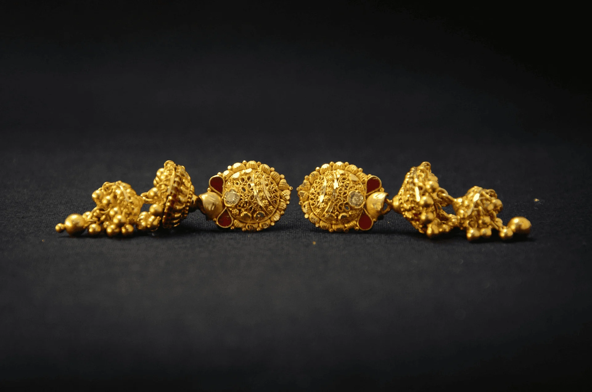 24K gold jewelry earrings