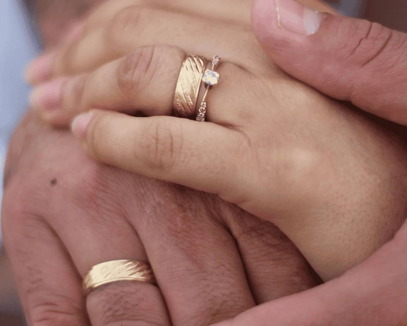 14K gold wedding rings