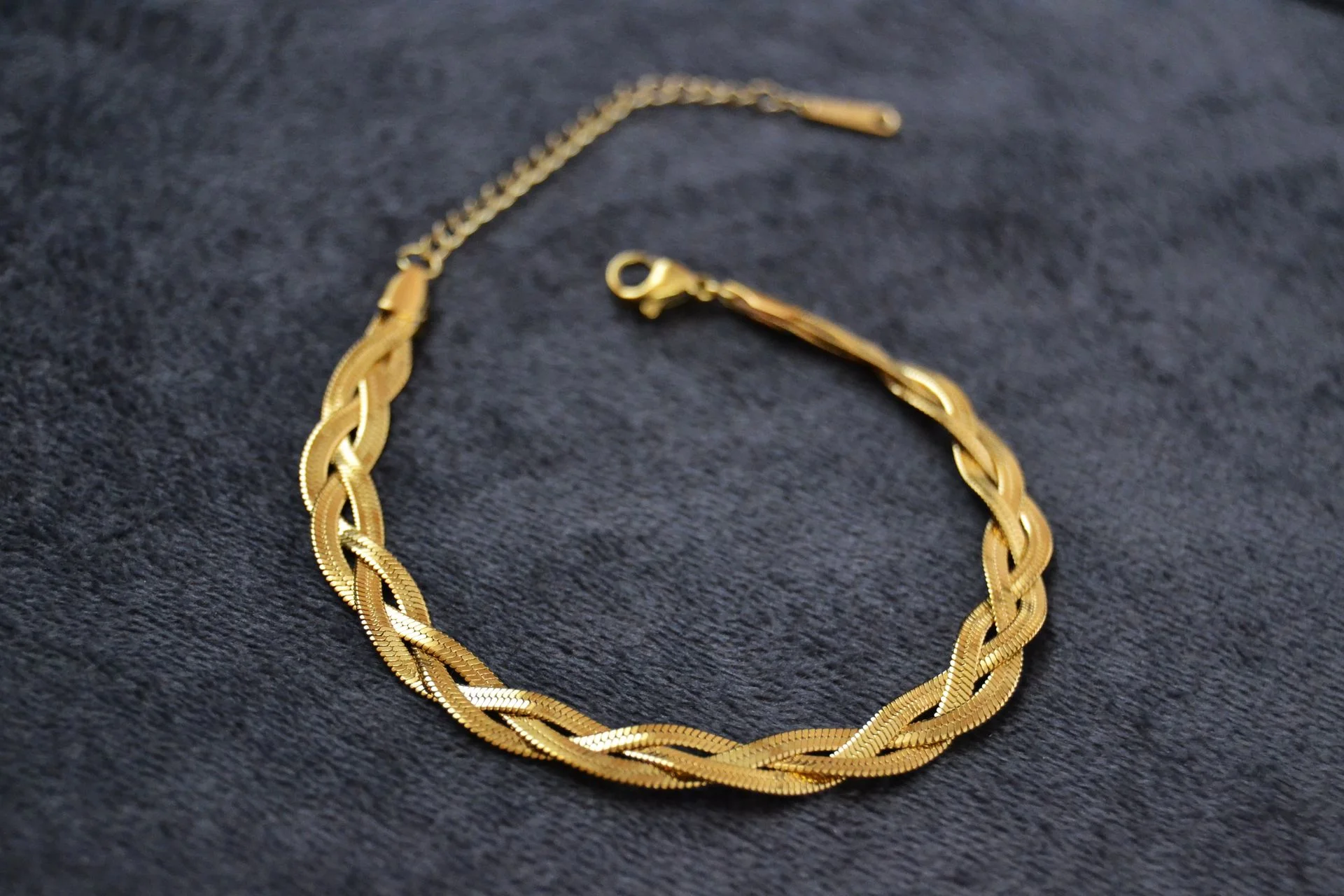 gold braid bracelet