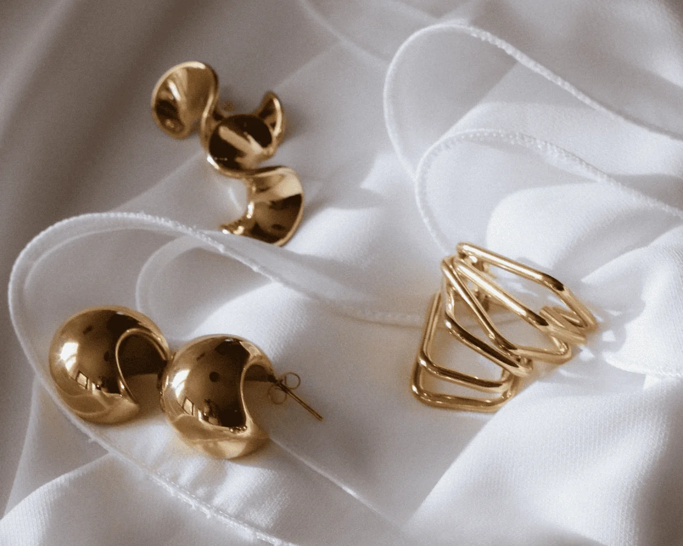 gold-plated earrings